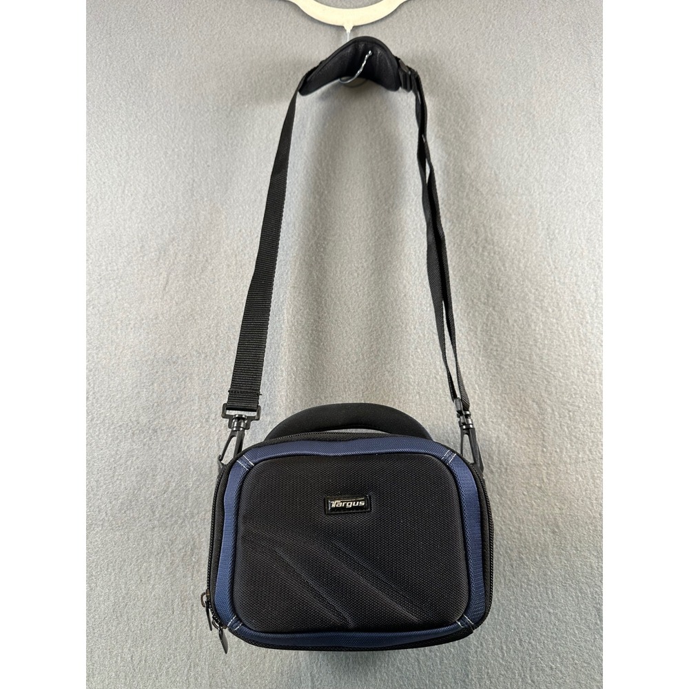 Targus Digital Camera Bag Black Blue Padded Case Shoulder Strap TVT012US-10